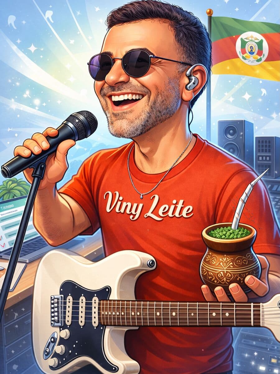 Registro de Viny Leite em shows, encontros e bastidores